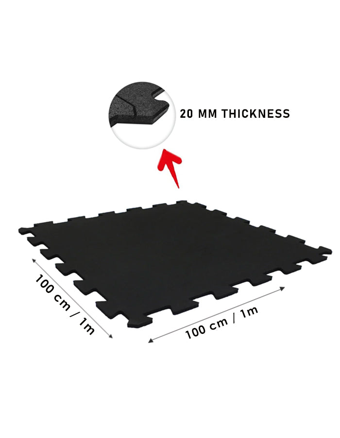 1441 Fitness Interlocking Flooring - 100 cm x 100 cm x 20 mm
